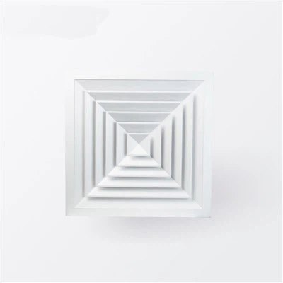 Diffuseur d'aération carré en aluminium